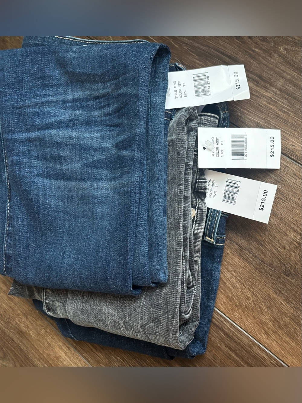 AG Adriano Goldschmied Skinny Jeans in Blue and Gray Washes